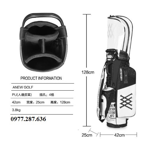 Túi gậy golf có chân chống nam nữ ANEW da PU chống nước thời trang shop GOLF PRO TM013