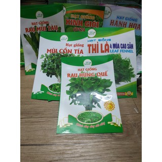 5 GÓI HẠT RAU GIA VỊ - Rau củ quả trồng tại vườn, sân thượng, nông trang, ban công