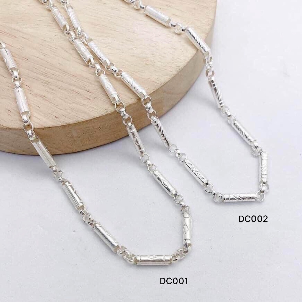 Dây chuyền trơn bạc cho bé trai từ 1 đến 6 tuổi bằng bạc ta cao cấp