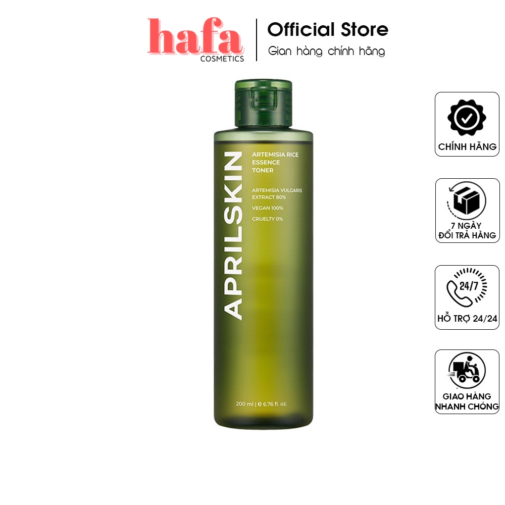 Toner gạo ngải cứu dịu nhẹ  Aprilskin Artemisia Rice Essence Toner 200ml _ Aprilskin Chính Hãng