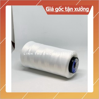 Chỉ tơ vắt sổ cuộn 5000m-màu trắng ht
