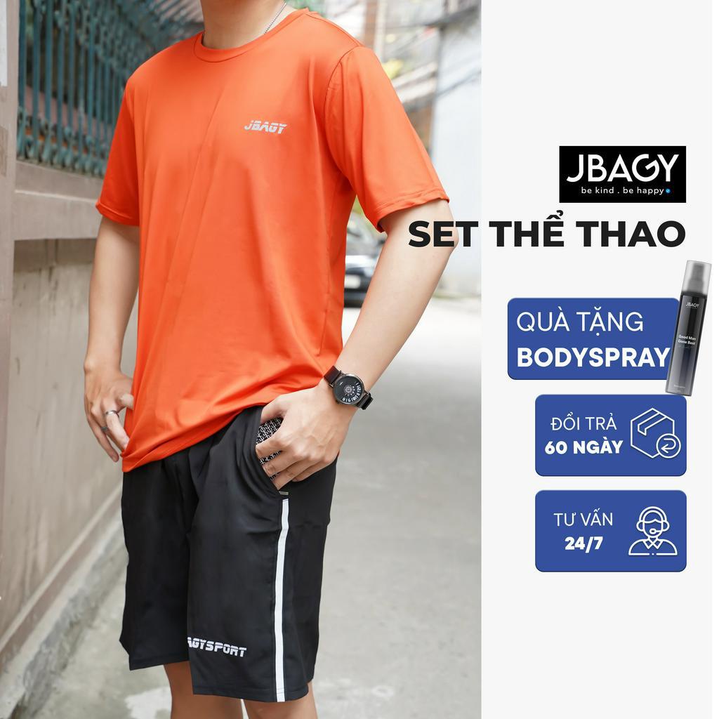 Bộ thể thao nam vải thun lạnh cao cấp, Đồ bộ sport in phản quang thương hiệu JBAGY - JB02