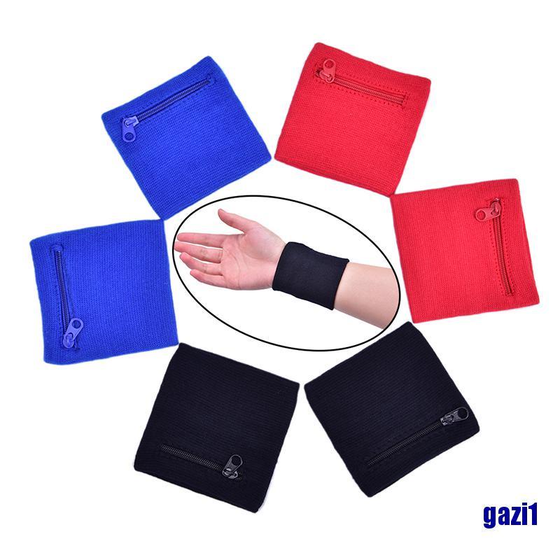 (gazi1) 1PC Sport Armband Running Bag Wristband Sweatband Wrist Pocket Wrist Wallet Bags