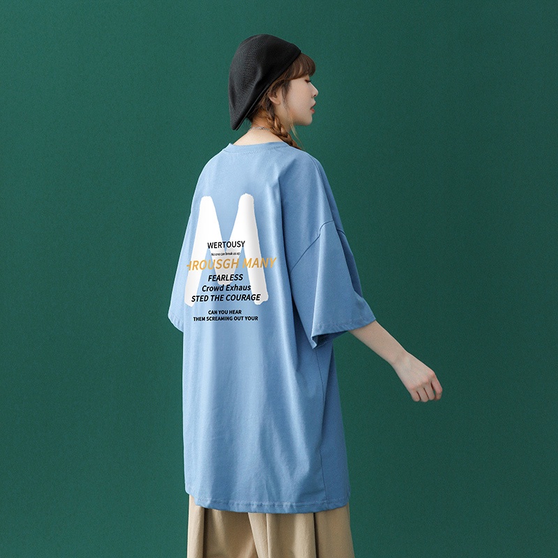 Áo thun IFNICEFUTURE cotton cỡ lớn tay ngắn in hình thời trang phong cách Hong Kong cho nam nữ