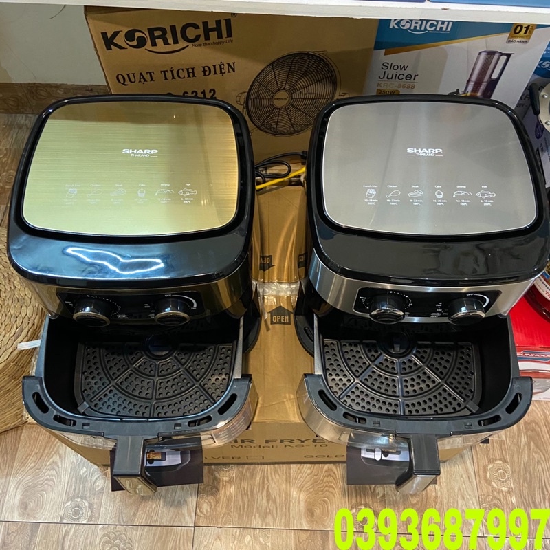 Nồi Chiên Không Dầu Sharp KS92 9,2L- Dung Tích Siêu Lớn,Công Nghệ Chiên 360 Độ
