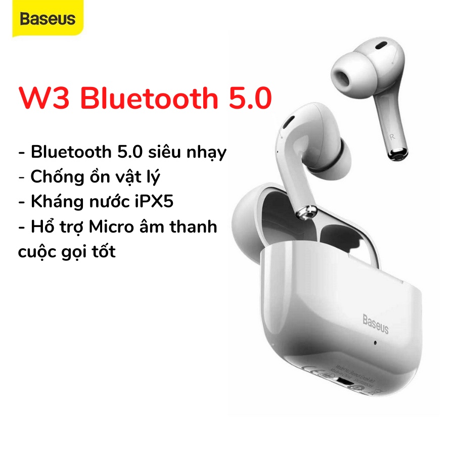 Tai nghe Bluetooth Encok W3 TWS 5.0 True Wireless Earphone Chống ồn kháng nước iPX5, Micro cảm biến chạm LVH002