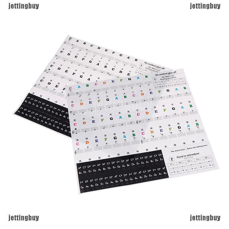 JETTING Sticker dán phím đàn piano và dòng chữ cho 49 61 76 88
