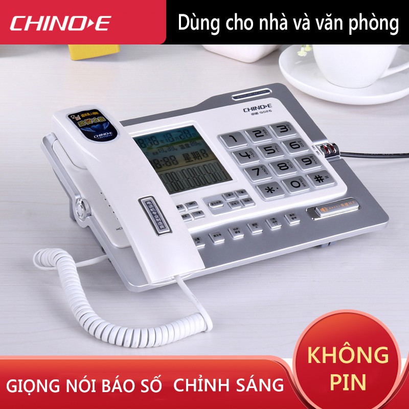H26W* POS và m Điện thoại cố định điện thoại bàn Chino-E bật loa ngoài, danh sách số chặn, lưu lịch sử gọi vinhthuan.