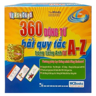 Sách - Flashcard 360 Động Từ Bất Quy Tắc Trong Tiếng Anh﻿ Từ A - Z