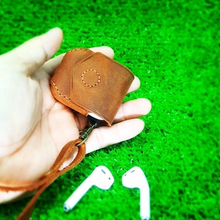 BAO DA AIRPODS 2, NÚT NAM CHÂM (DA THẬT)