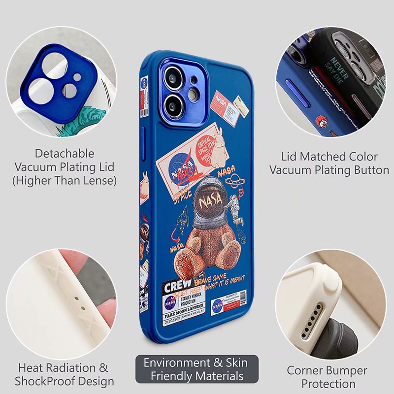 NASA Ốp Lưng Silicone Chống Sốc Thời Trang Cho Iphone 12pro Max 12mini 11pro Max Xs Max Xr Se 2020 7 8 Plus | BigBuy360 - bigbuy360.vn