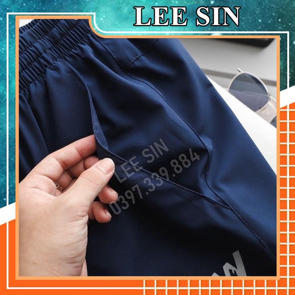 Quần short nam thể thao, Quần đùi nam vải gió co dãn nhẹ mặc nhà thể thao gym đi bơi | LEE SIN