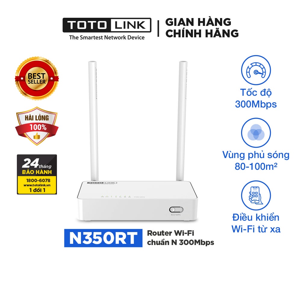 Cục phát wifi router wifi chuẩn N TOTOLINK N350RT