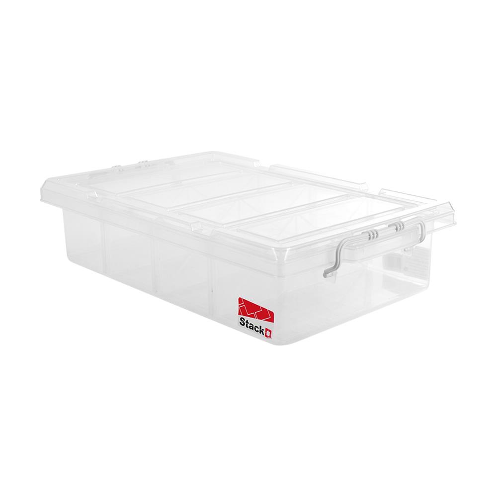 HomeBase STACKO Hộp nhựa nhiều ngăn Thái Lan W30XH12xD58.2CM màu trắng