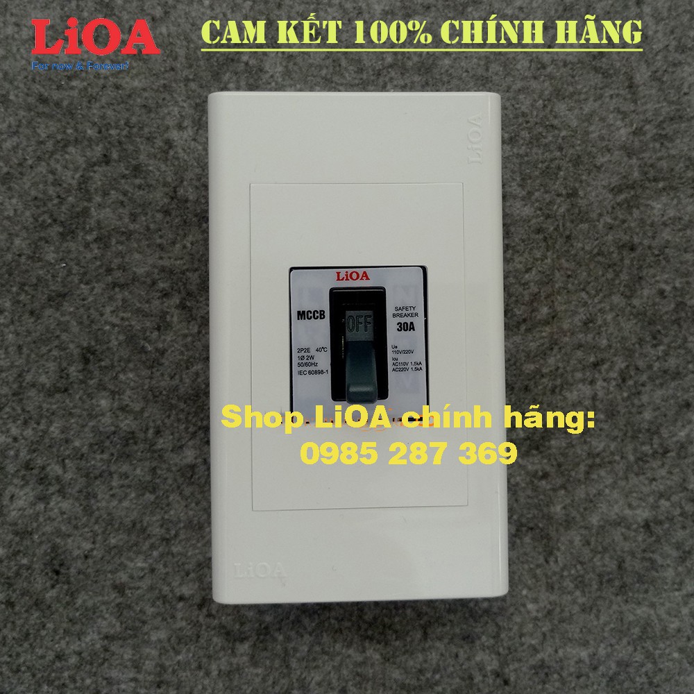 Combo cầu dao tự động an toàn APTOMAT LiOA loại 2 cực 2 tiếp điểm - Lắp nổi lớn