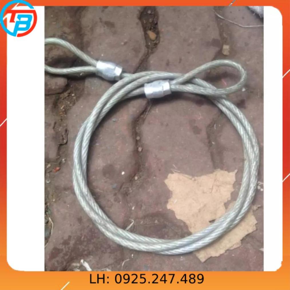 Cáp Khóa 10mm bấm đầu Cốt sẵn.Khóa xe máy,xe đạp,vật dụng gia đình.