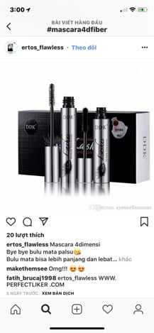 Chuốt nối mi siêu dài mi 4D mascara 4D