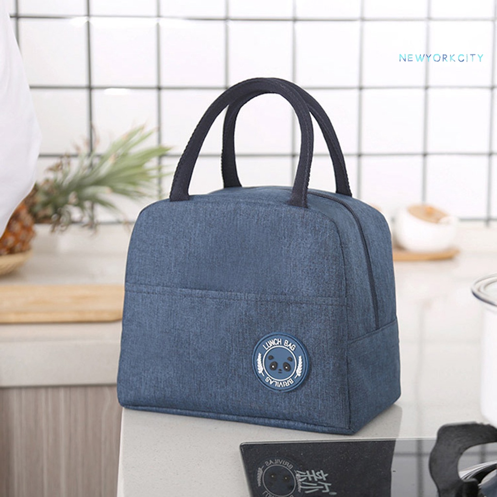 Túi Giữ Nhiệt Đựng Hộp Cơm Trưa Bằng Vải Oxford Có Tay Cầm Chống Rò Rỉ