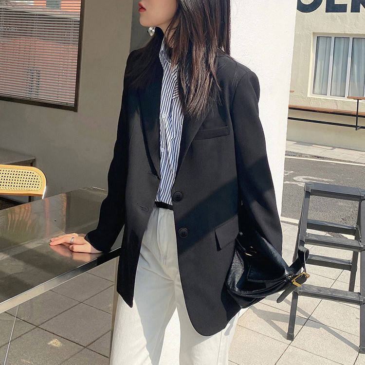Áo khoác Blazer tay dài thanh lịch phong cách thời trang thu đông dành cho nữ