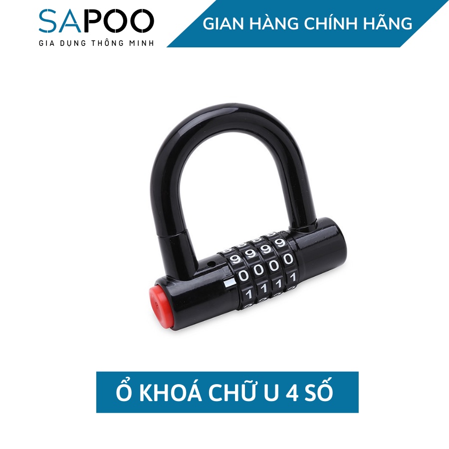 Ổ khóa chữ U mini 4 mã số bảo đảm an toàn cho tài sản - Gia Dụng SAPOO