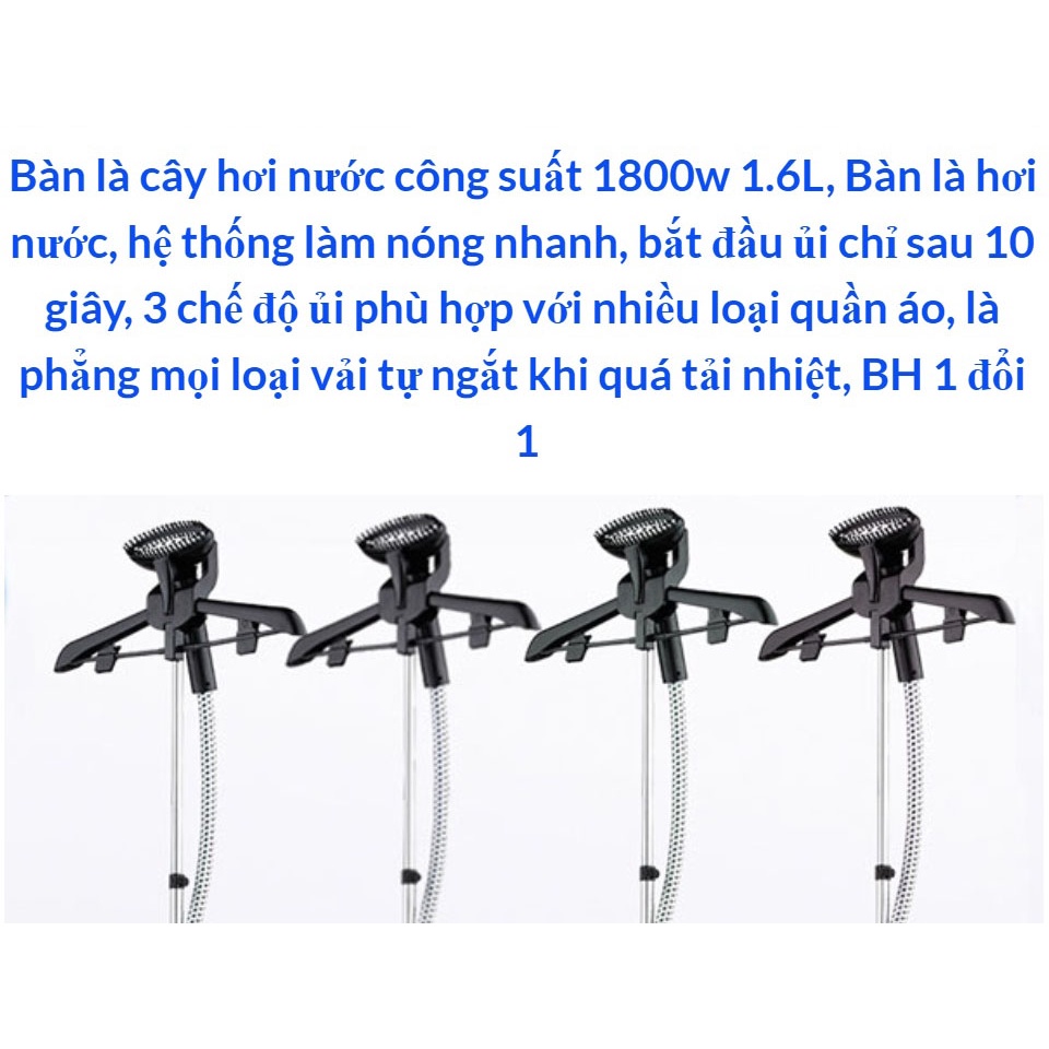 Máy Ủi Hơi Nước 1800W 1.6L Với 3 Chế Độ Sắt Phù Hợp Với Mọi Loại Quần Áo Vải Nhanh Chóng Chỉ 10 Giây
