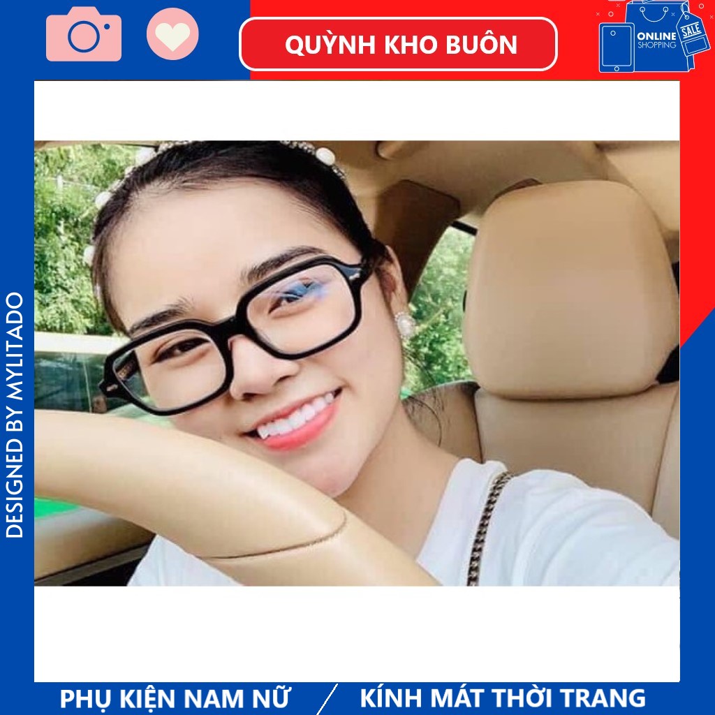 Kính mát nam nữ Cao Cấp - Đẹp chống UV400 - Sơn Tùng MTP gọng kính vuông xu hướng thời trang 2022 -Q2160