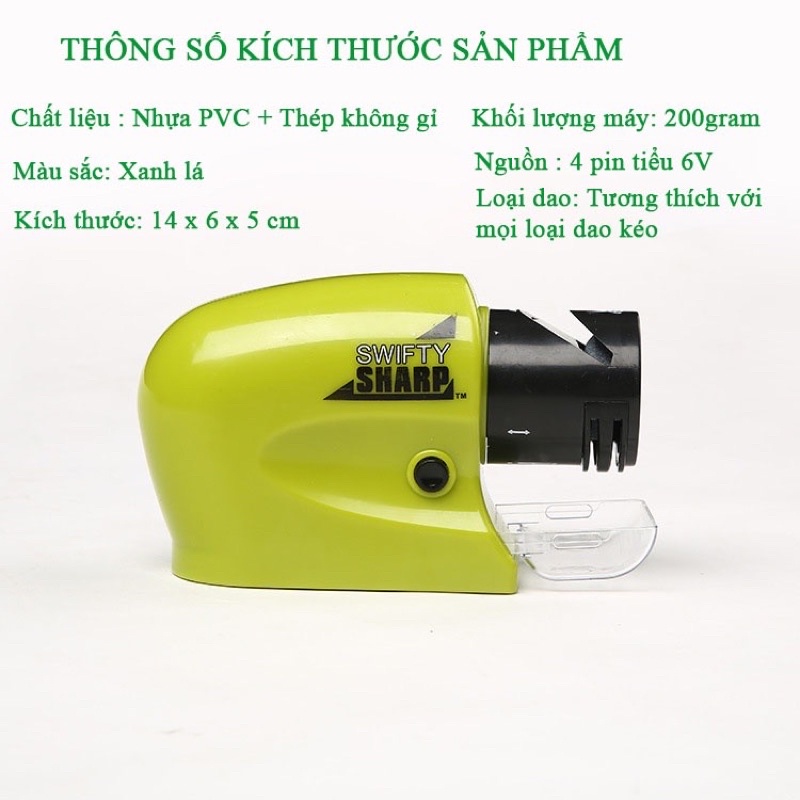 Máy mài dao kéo tự động chạy bằng pin tiện lợi