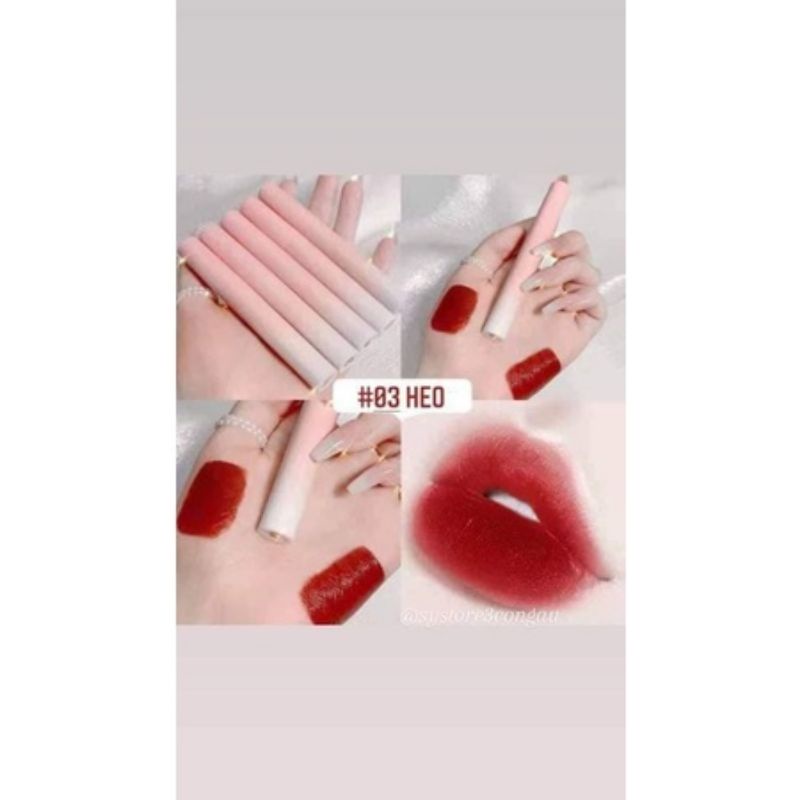 Set 5 son kem hình heo LEADUU - Set Son Kem Đẹp Nội Địa Trung