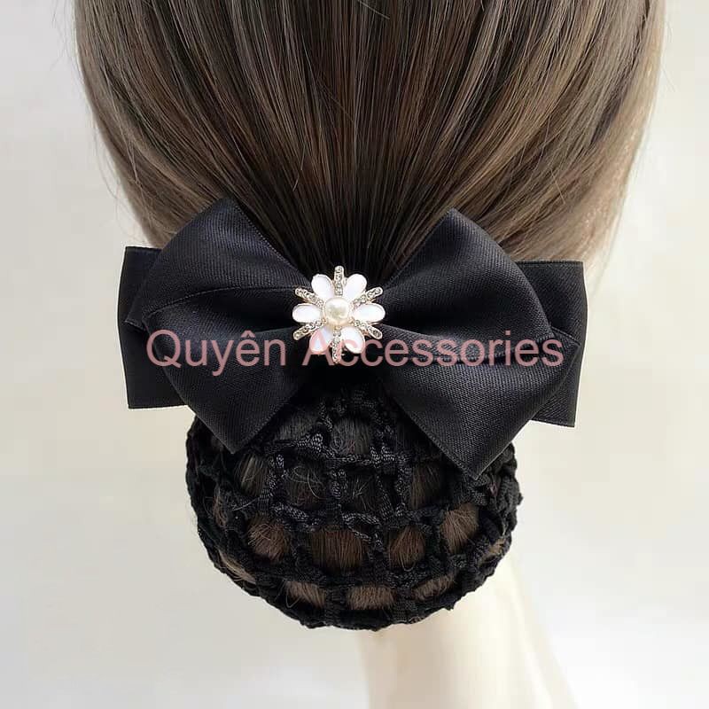 Kẹp búi nơ đính đá