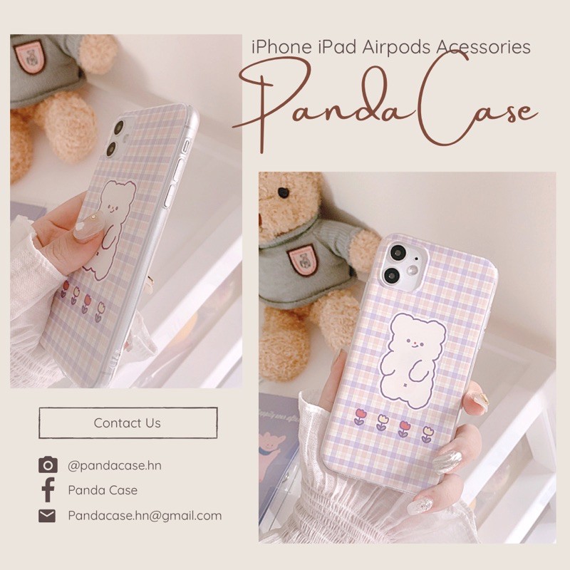 𝐂𝐨́ 𝐬𝐚̆̃𝐧 𝐜𝐡𝐨 𝐢𝐏𝐡𝐨𝐧𝐞 𝟏𝟐  Ốp iphone gấu trắng cute, ốp silicon dẻo mịn, bo kín 4 góc máy
