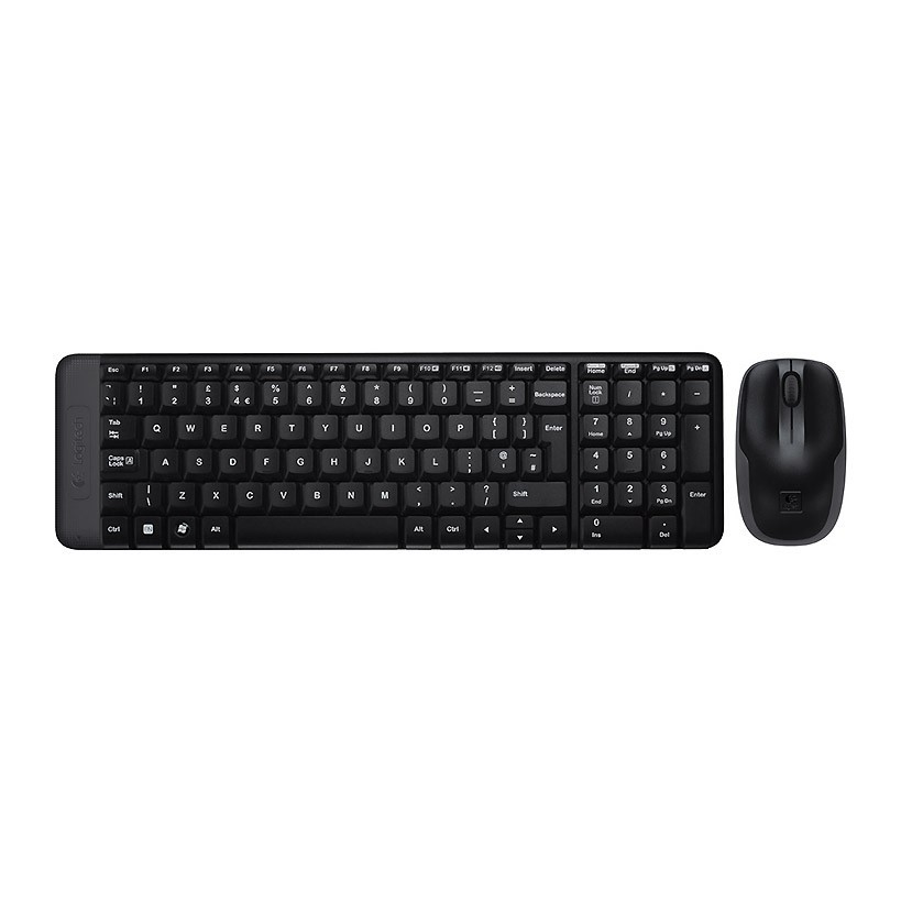 [Mã 159ELSALE hoàn 7% đơn 300K] Bộ bàn phím chuột không dây Logitech MK220 Đen - Hãng phân phối chính thức