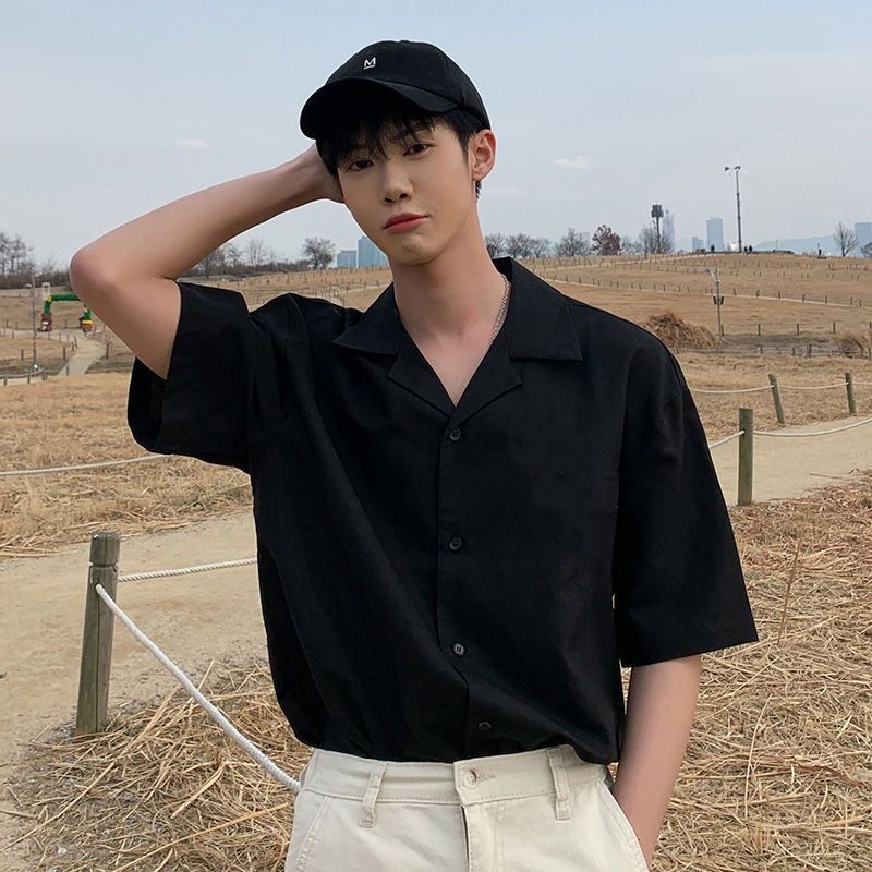 SƠ MI LỤA trơn trắng đen tay lỡ bacsi nam nữ from rộng unisex