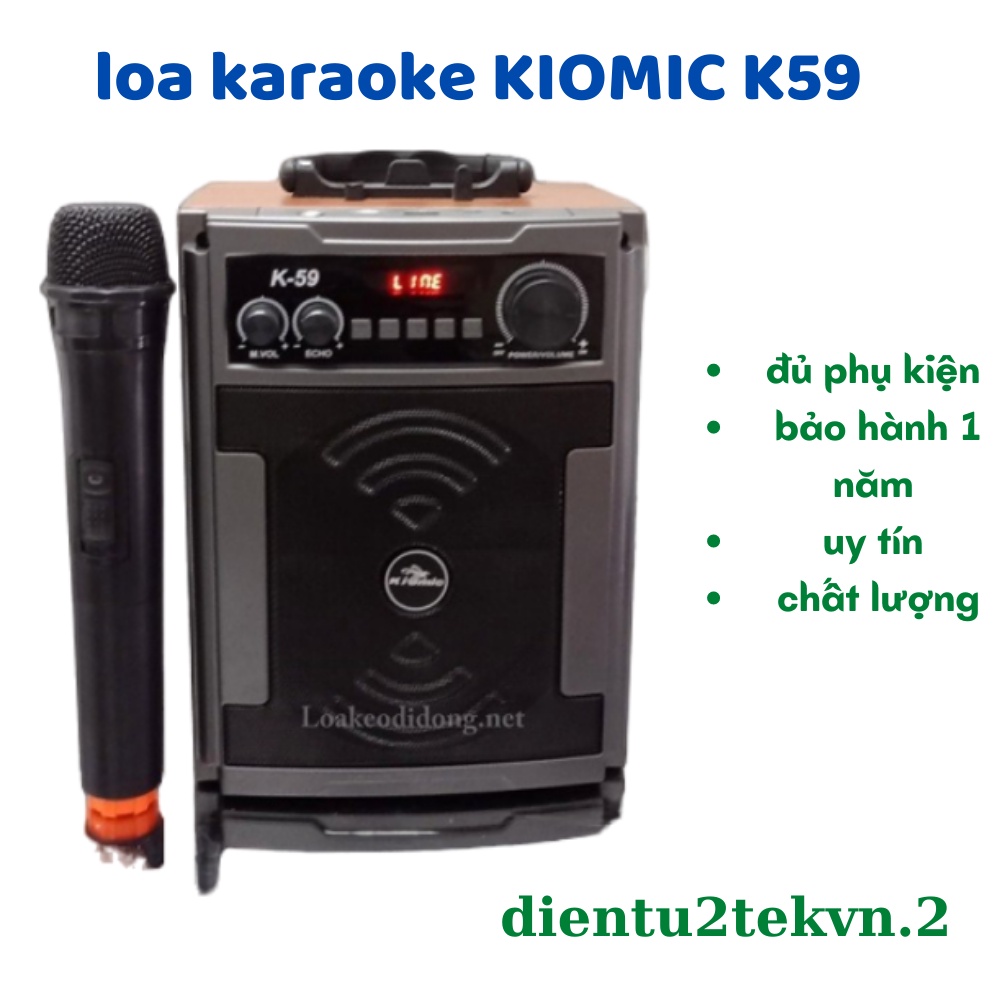 loa kéo di động bluetooth mini kiomic k59 kèm micro giá rẻ