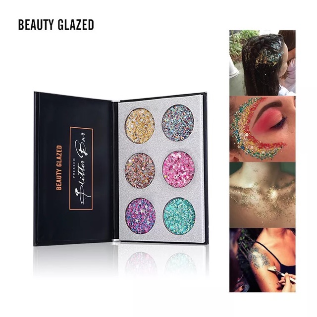 Bảng mắt kim tuyến hình 6 màu Beauty Glazed