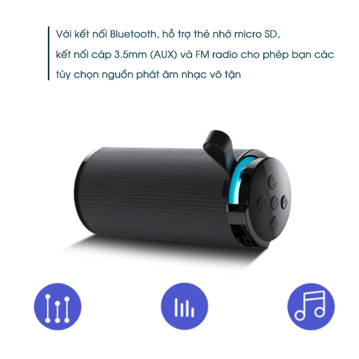 Loa Bluetooth Mini Cầm tay GT-112 ⚡️𝐂𝐀𝐎 𝐂𝐀̂́𝐏 𝐍𝐇𝐀̂́𝐓⚡️Có đèn Led, Nghe nhạc cực hay, Có Khe Cắm Thẻ nhớ