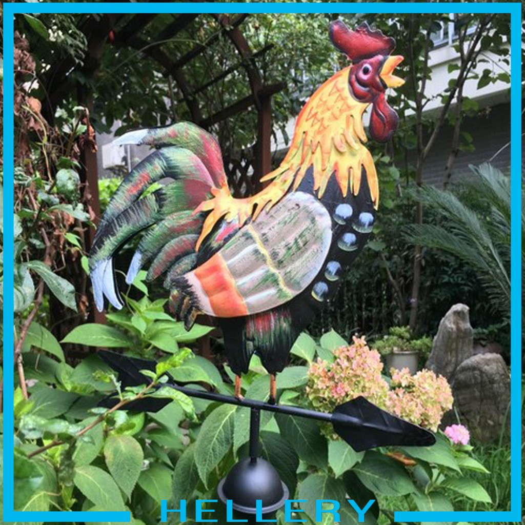 [HelleryVN] Rooster Weathervane Với Vane Thời Tiết Cho Nông Trại Barn Patio