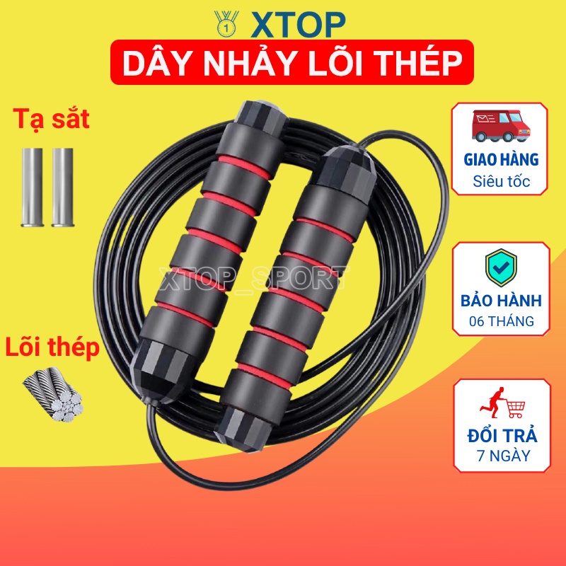 Dây nhảy thể lực đàn hồi 2.9m chính hãng XTOP, Dây nhảy giảm cân hỗ trợ luyện tập thể dục T3000