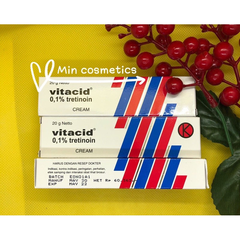 Vitacid 0.1% cream kem giảm mụn Tretinoin