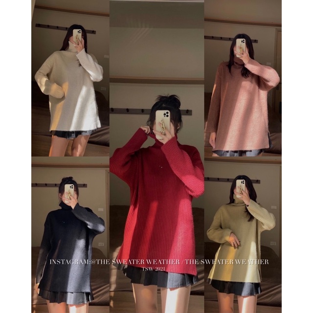 (Ảnh thật) Áo len đũa cổ lọ 5 màu trơn the.sweaterweather TSW | BigBuy360 - bigbuy360.vn