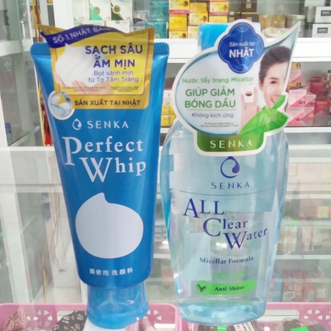 COMBO NƯỚC TẨY TRANG SENKA MICELLAR 230ml + SỮA RỮA MẶT SENKA 120g