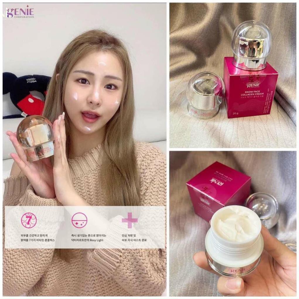 KEM DƯỠNG ỐC SÊN COLLAGEN GENIE SNOW FACE 20G CHÍNH HÃNG
