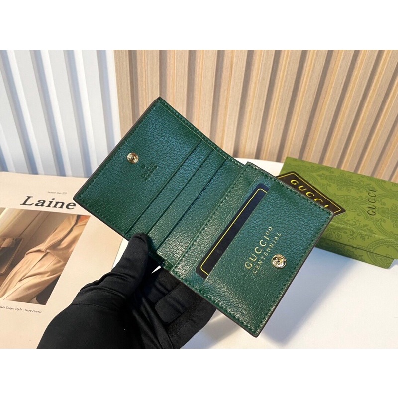 Ví gập mini nhiều ngăn cao cấp thương hiệu Gucci GC/GG da thật
