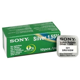 Vỉ 1 viên pin đồng hồ Sony, muRata SR616SW 321 SR616 Chính Hãng