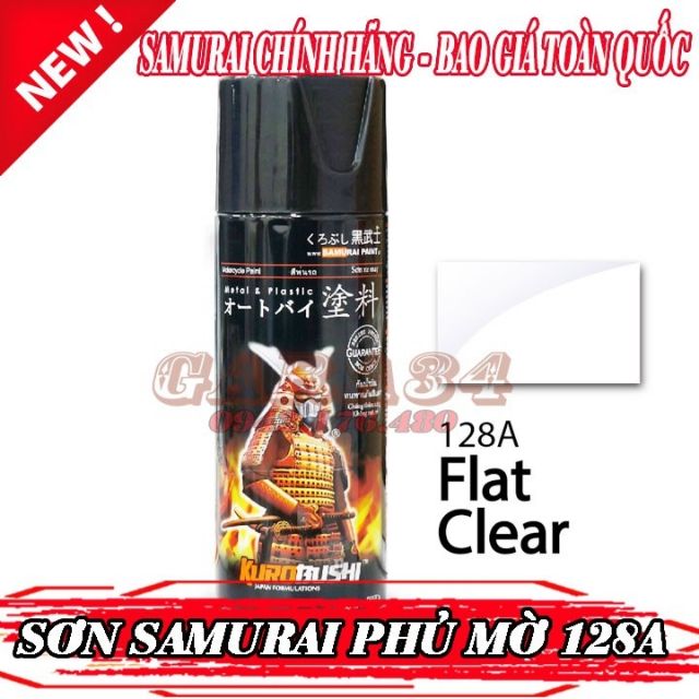 SƠN SAMURAI PHỦ MỜ 128A - PHỦ NHÁM - BÓNG MỜ