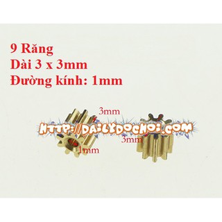 Xuongpinoto Bánh răng đồng nhỏ có 9 răng nối trục động cơ NEW
