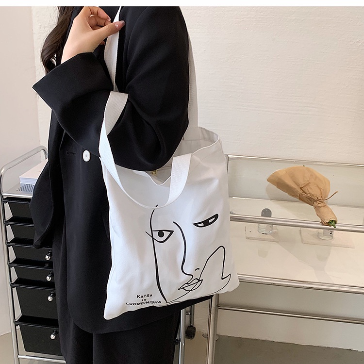 Túi Đeo Vai Vải canvas Cầm Tay Sức Chứa Lớn Thời Trang Cho Nữ