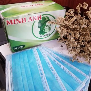 (Hộp 50 cái) Khẩu trang vải 4 lớp không dệt Minh Anh