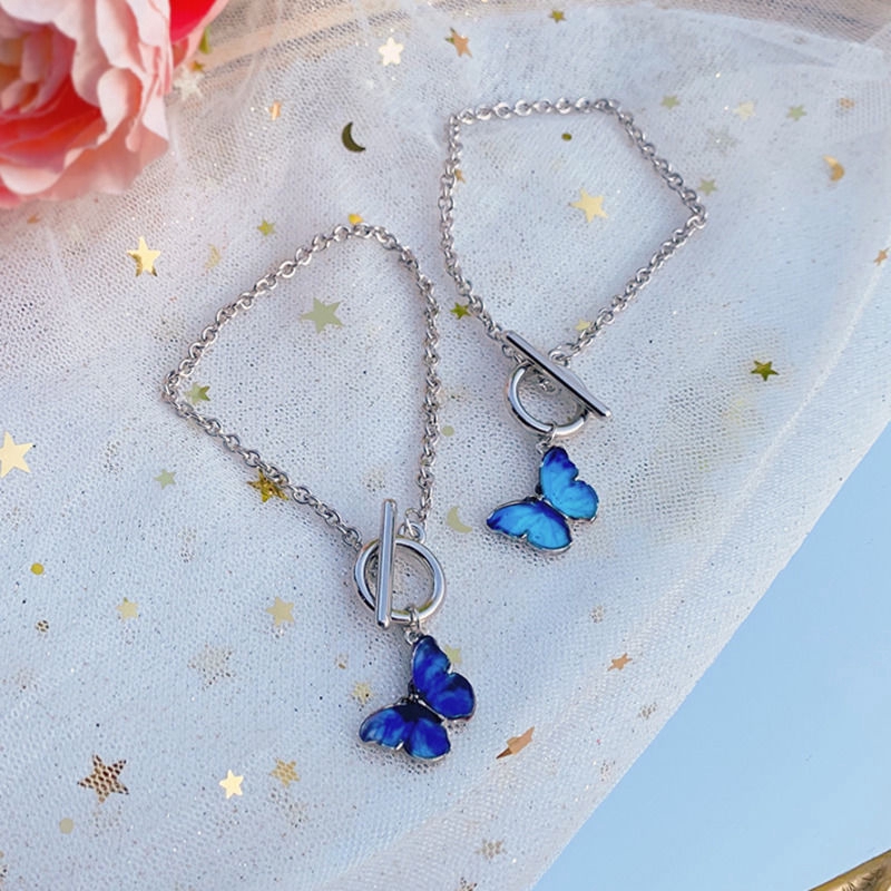 Vòng Đeo Tay Mặt Hình Bướm Xinh Xắn Theo Phong Cách Hàn Quốc