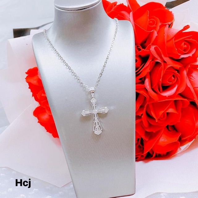 DÂY CHUYỀN BẠC MẶT THÁNH GIÁ CAO CẤP CHO NỮ