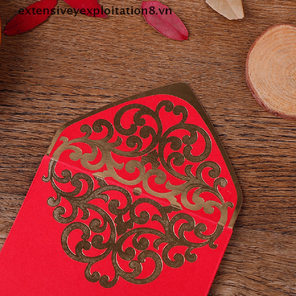 Set 10 bao lì xì đỏ may mắn cho năm mới / đám cưới / lễ hội tiện lợi